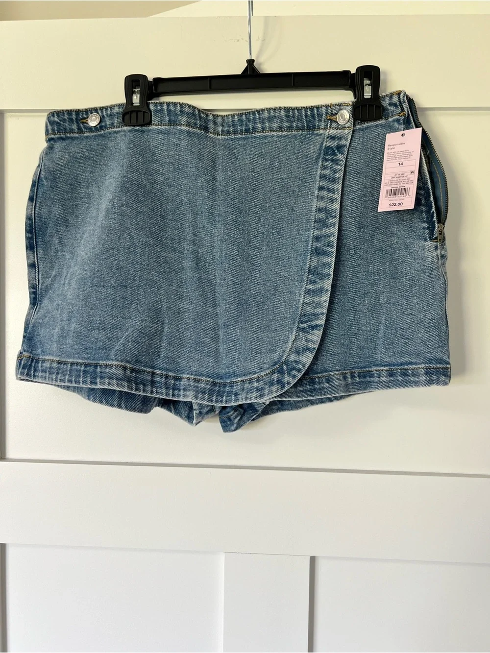 NWT Denim Wrap Skort - Light Blue - Picture 1 of 6